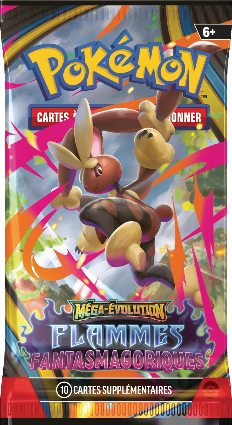 Pokémon : présentoir de boosters Méga-Évolution – Flammes Fantasmagoriques du JCC Pokémon (18 boosters)