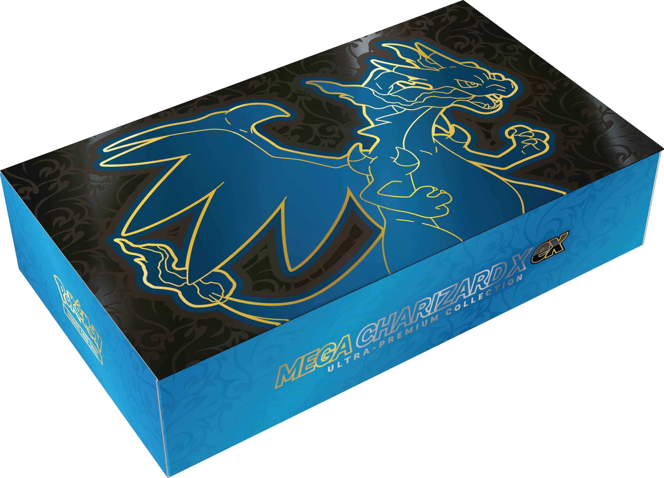 Pokémon : Collection Ultra-Premium Méga-Dracaufeu X-ex (2 Cartes Promo Brillantes, 18 boosters et des Accessoires de Jeu Premium)