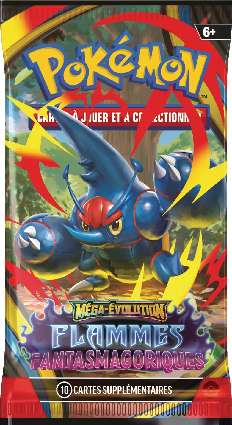Pokémon : présentoir de boosters Méga-Évolution – Flammes Fantasmagoriques du JCC Pokémon (18 boosters)