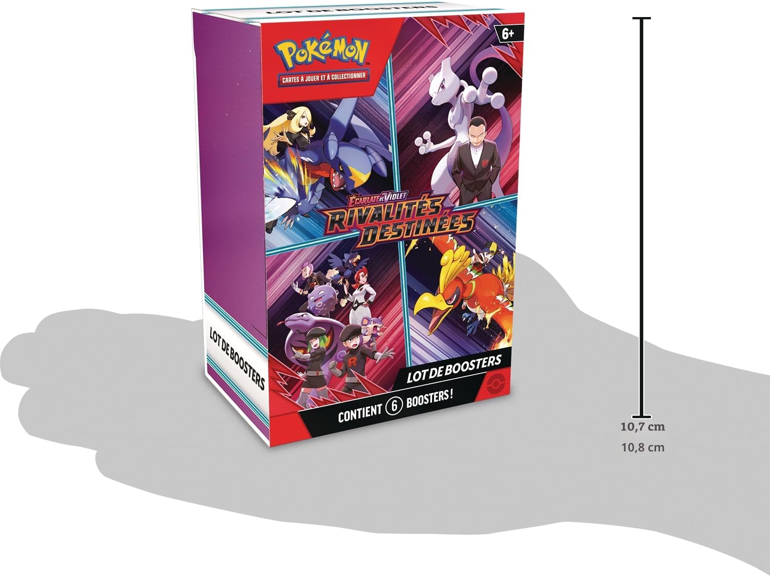 Pokémon: Lot de boosters Écarlate et Violet – Rivalités Destinées du JCC Pokémon (6 boosters)