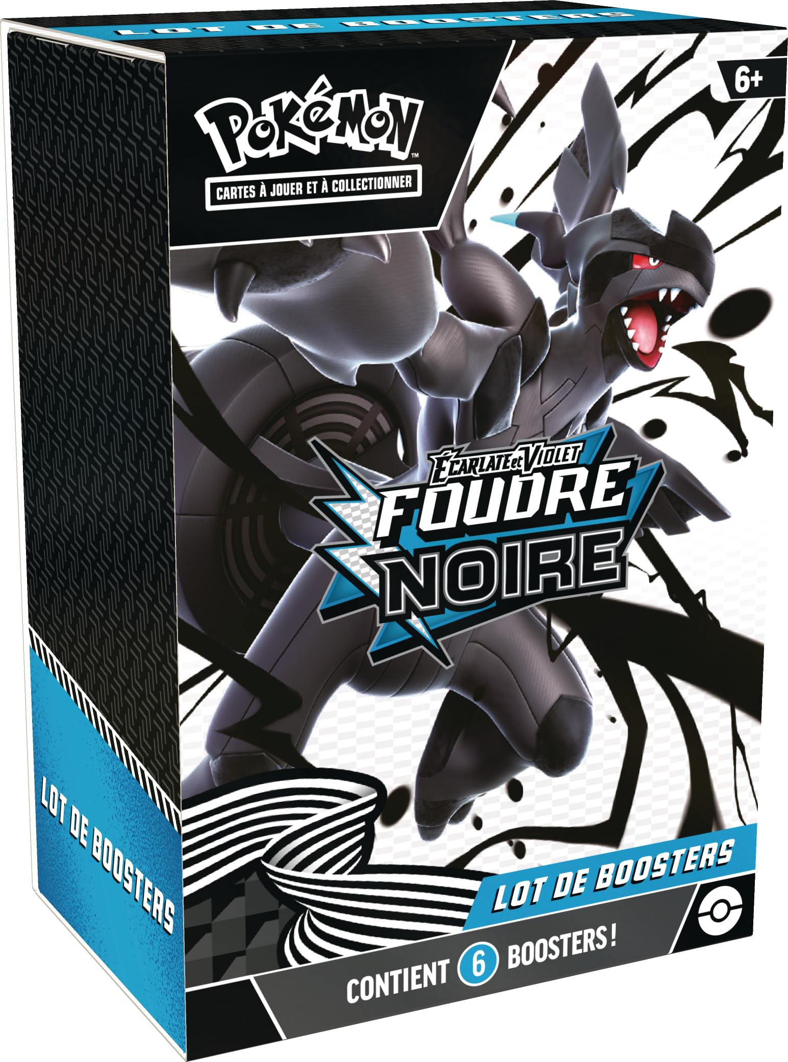 Pokémon : Lot de boosters Écarlate et Violet – Foudre Noire (6 boosters) du JCC Pokémon